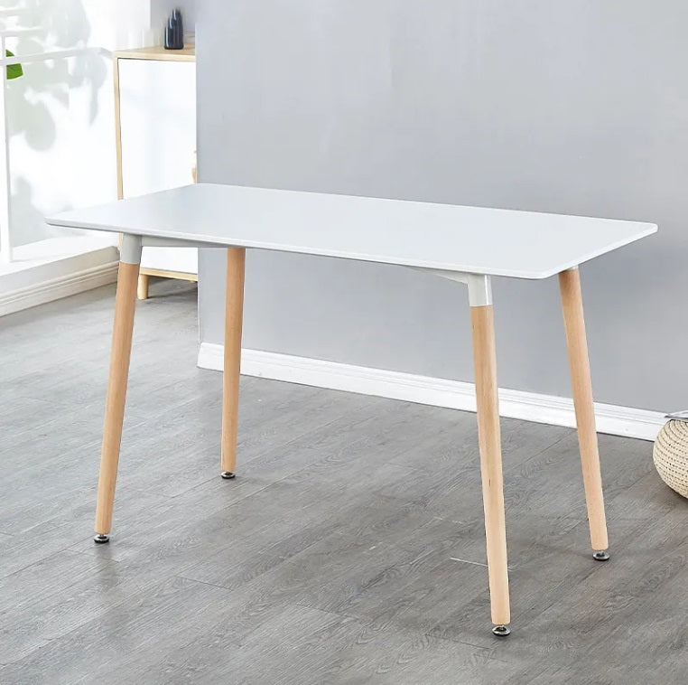 Nordisches Design Weißer Rechteckiger Esstisch - 80 cm Breite