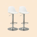 2er Barhocker Set Weiß – Höhenverstellbar (62–82 cm), Drehbar, Kunstleder, bis 120 kg