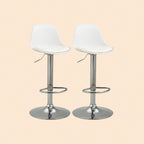 2er Barhocker Set Weiß – Höhenverstellbar (62–82 cm), Drehbar, Kunstleder, bis 120 kg