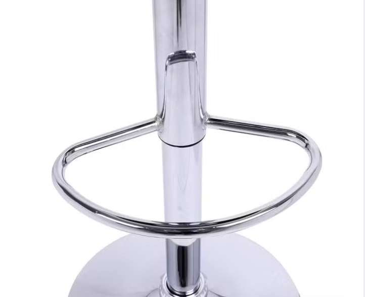 2er-Set Barhocker – Schwarz, Kunstleder Sitzfläche, Höhenverstellbar, Metallfuß