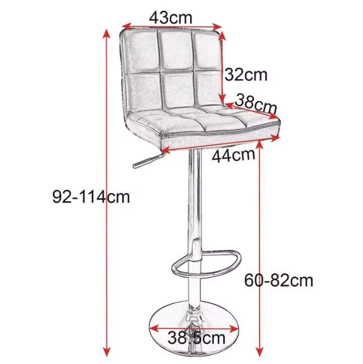 2er-Set Barhocker – Schwarz, Kunstleder Sitzfläche, Höhenverstellbar, Metallfuß