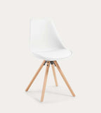 Nordisches Design 6-Personen Essgruppe - 120x80 cm Tisch & Weiße Gepolsterte Stühle