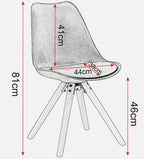 Nordisches Design 6-Personen Essgruppe - 120x80 cm Tisch & Weiße Gepolsterte Stühle