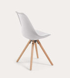 Nordisches Design 6-Personen Essgruppe - 120x80 cm Tisch & Weiße Gepolsterte Stühle