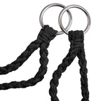 Schwarzer Boho Makramee Hängesessel - Für Innen & Außen (Max. 120 kg)