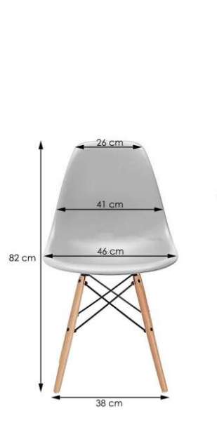Nordischer Esszimmerstuhl – Dunkelgrau, Kunststoff Sitz, Buche Holzbeine