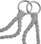 Grauer Boho Makramee Hängesessel - Für Innen & Außen (Max. 120 kg)