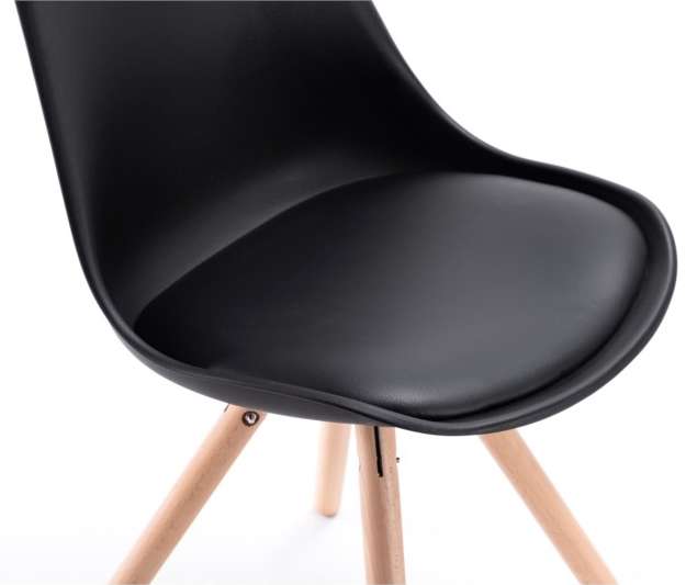 Nordisches Design 6-Personen Essgruppe - 120x80 cm Tisch & Gepolsterte Stühle