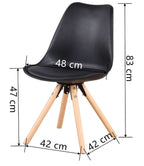 Nordisches Design 6-Personen Essgruppe - 120x80 cm Tisch & Gepolsterte Stühle