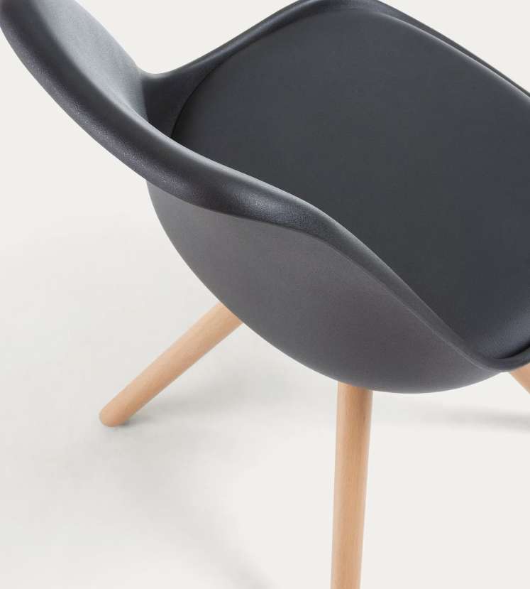 Nordisches Design 6-Personen Essgruppe - 120x80 cm Tisch & Gepolsterte Stühle