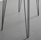 Skandinavisches Design Esstisch - Weiß mit Schwarzen Metallbeinen