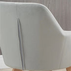 2er Set Armlehnstühle Samt Grau – Holzbeine Natur | Ergonomisch & Bequem