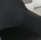 2er Set Armlehnstühle Samt Schwarz – Holzbeine Natur | Ergonomisch & Elegant