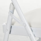 4er Set Klappstühle Weiß – Kunstleder Faltstühle für Büro & Empfang