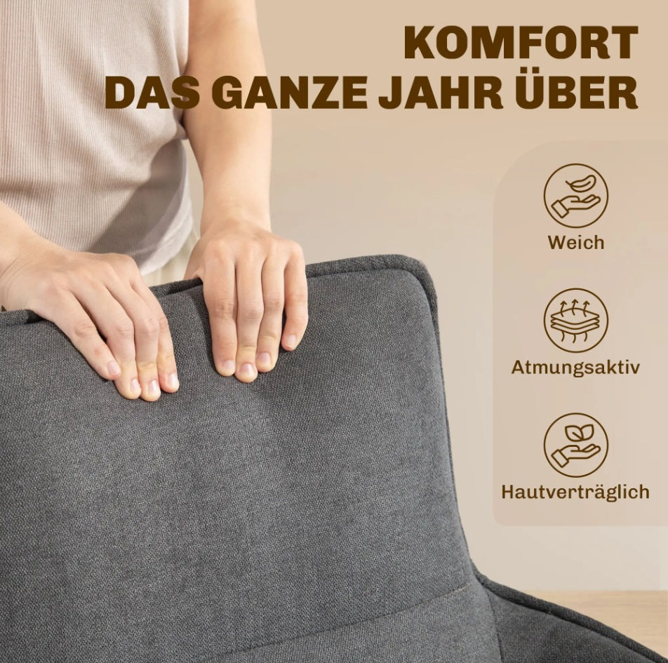 2er Set Esszimmer Drehstühle Dunkelgrau Samtoptik – 360° Drehbar & Ergonomische Armlehnen