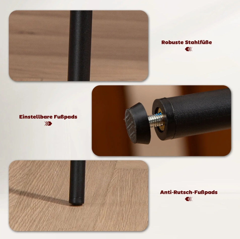 Esszimmerstuhl Cord Beige – Ergonomische Schalenform mit Armlehnen | Einzelverkauf