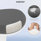 Ergonomischer Bürohocker Grau – Höhenverstellbarer Stehhocker mit Neigefunktion bis 120 kg