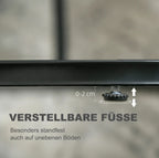 2er Couchtisch-Set Schwarz – Runder & Ovaler Satztisch in Marmor-Optik, stapelbar