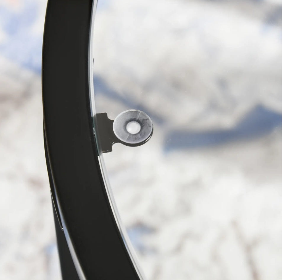 2er Beistelltisch-Set Rund Schwarz – Glastische (Ø70/Ø54 cm) in Stapelbarem Industrie-Design