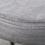 4er Set Stapelhocker Grau Samt – Platzsparender Sitzhocker Küche & Esszimmer