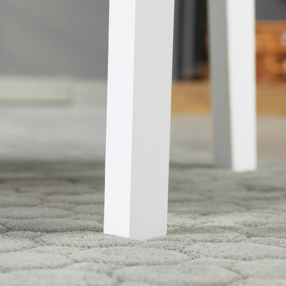 2er Set Esszimmerstühle Massivholz Weiß – Klassisches Design aus Kiefernholz