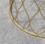 2er Satztisch-Set Outdoor Gold – Marmoroptik Beistelltische (Ø41/Ø35 cm), Stapelbar