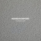 Hocker Grau (56x56 cm) mit Stauraum – Teddyfleece Ottomane mit umkehrbarem Tablett-Deckel