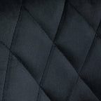 2er Barhocker Set Schwarz – Höhenverstellbar, Drehbar, Samtoptik mit Diamant-Tufting (60–81 cm)