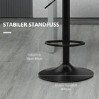 2er-Set Barhocker Grau – Höhenverstellbar, Drehbar, Retro-Design Kunstleder/Leinen-Optik (64–85 cm)