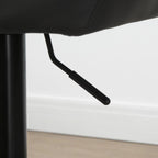 2er-Set Barhocker Grau – Höhenverstellbar, Drehbar, Retro-Design Kunstleder/Leinen-Optik (64–85 cm)