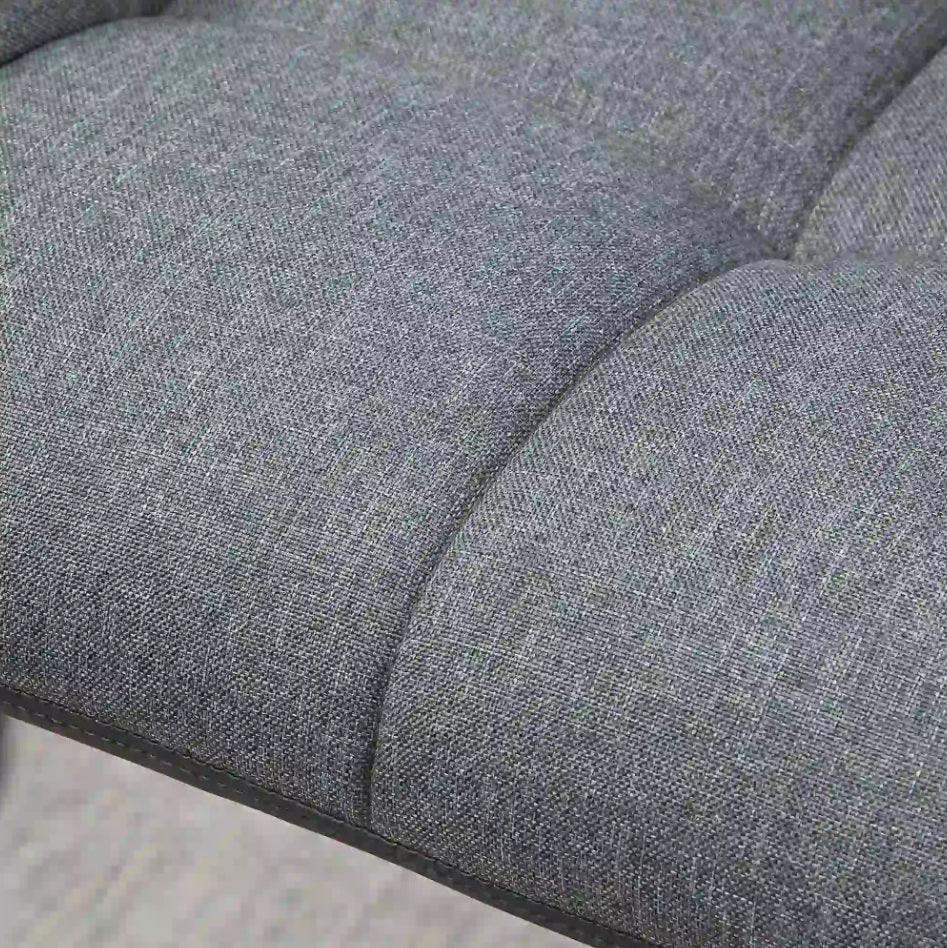 2er-Set Barhocker Grau – Höhenverstellbar, Drehbar, Retro-Design Kunstleder/Leinen-Optik (64–85 cm)