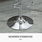 2er Barhocker Set Weiß – Höhenverstellbar (62–82 cm), Drehbar, Kunstleder, bis 120 kg