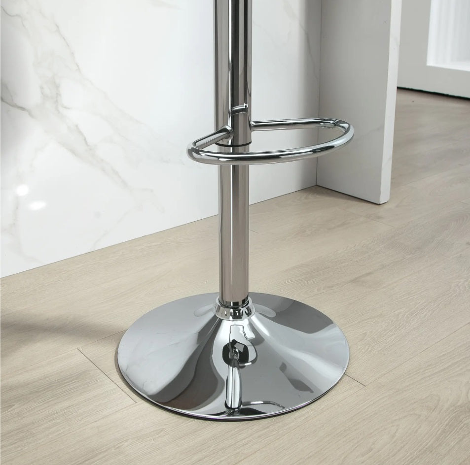 2er Barhocker Set Schwarz – Höhenverstellbar (62–82 cm), Drehbar, Kunstleder, bis 120 kg