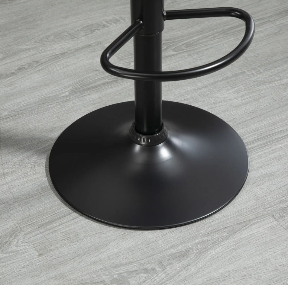 2er Barhocker Set Braun – Höhenverstellbar, 360° Drehbar, Kunstleder im Vintage Used-Look (59–79 cm)