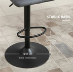 2er Barhocker Set Blau – Samt-Optik, Höhenverstellbar (63–83 cm), 360° Drehbar, Metallgestell