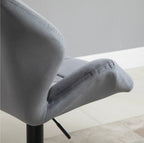 2er Barhocker Set Blau – Samt-Optik, Höhenverstellbar (63–83 cm), 360° Drehbar, Metallgestell