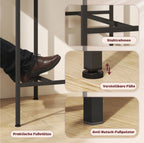 3-teiliges Bartisch-Set Industrial Naturholz – Stehtisch (80x50 cm) mit 2 Hockern, Platzsparend