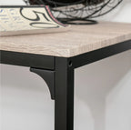 3-teiliges Bar-Set Natur/Schwarz – Stehtisch & 2 Barstühle mit Hoher Rückenlehne, Outdoor