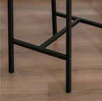 3-teiliges Bar-Set Natur/Schwarz – Stehtisch & 2 Barstühle mit Hoher Rückenlehne, Outdoor