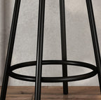 3-teiliges Bartisch-Set Eiche/Schwarz – Stehtisch mit 3 Seitlichen Regalen & 2 Gepolsterten Stühlen