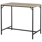 5-teiliges Bartisch-Set Eiche/Schwarz – Stehtisch & 4 Hocker, Platzsparend (100x60 cm)