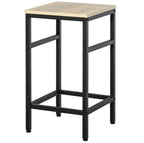 5-teiliges Bartisch-Set Eiche/Schwarz – Stehtisch & 4 Hocker, Platzsparend (100x60 cm)