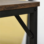 5-teiliges Bartisch-Set Rustikal-Braun/Schwarz – Stehtisch & 4 Hocker, Platzsparend (100x60 cm)