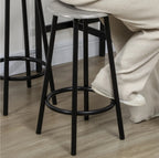 5-tlg. Bartisch-Set Industriedesign Grau – Küchentresen & 4 Barhocker (110x50 cm), Kompakt