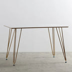 Skandinavisches Design Weißer Esstisch - Mit Goldenen Metallbeinen