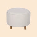 Hocker Weiß (56x56 cm) mit Stauraum – Teddyfleece Ottomane mit umkehrbarem Tablett-Deckel