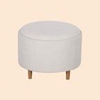 Hocker Weiß (56x56 cm) mit Stauraum – Teddyfleece Ottomane mit umkehrbarem Tablett-Deckel