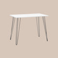 Skandinavisches Design Esstisch - Weiß mit Schwarzen Metallbeinen